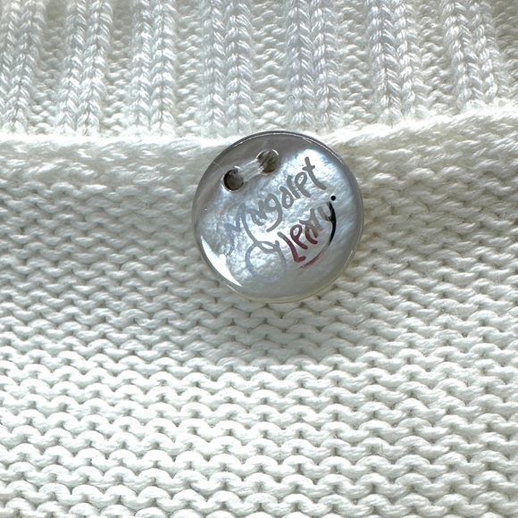 Margaret O'Leary Polka Dot Boucle Short Sleeved Sweater Size S - Picture 3 of 5